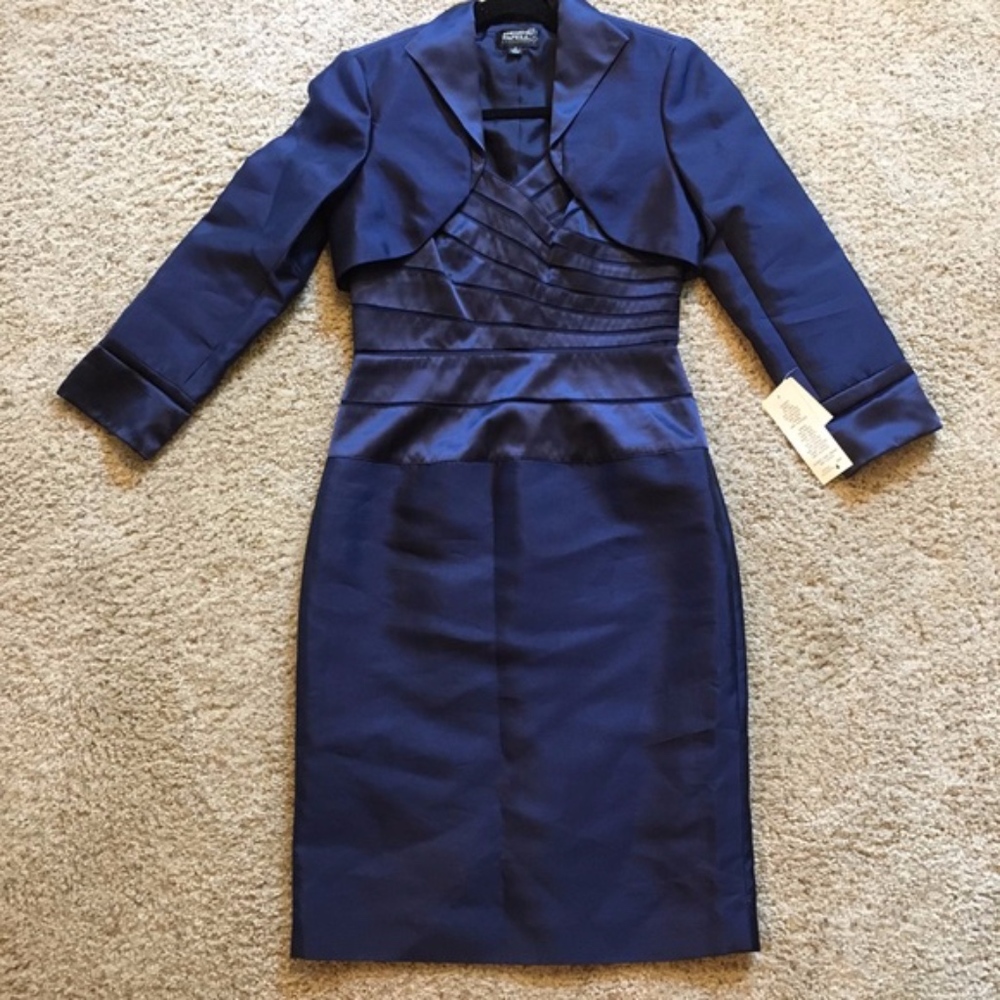 Adrianna Papell Navy Blue Formal Dress Size 4